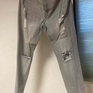 Refuge Gray Distressed Skinny Jeans for Men